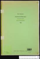 Scattered rhymes : for choir and orchestra. Version 1991 / Mark Kopytman ; [text: Yehuda Amichai].
