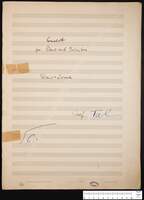 Concert : for piano and orchestra. Piano -Score (manuscript) / by Josef Tal.