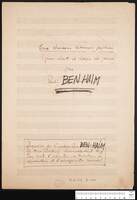 2 Sephardic (Hebrew) songs : for voice and harp or piano (manuscript).