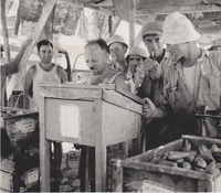 Kfar Warburg - Farmers bring vegetables for marketing.