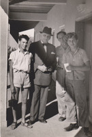 Alonei Yitzhak - With pupils and one of the instructors in the village, after being interviewed by the press in front of JCA's building.