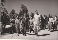 Kiryat Gat - Visit to the Shafir Regional Council led by Sir Henry d'Avigdor Goldsmid. From the left: Sir d'Avigdor Goldsmid.