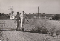 Kiryat Gat - Visit to the Shafir Regional Council led by Sir Henry d'Avigdor Goldsmid. From the right: Sir d'Avigdor Goldsmid.