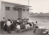 Kiryat Gat - Visit to the Shafir Regional Council led by Sir Henry d'Avigdor Goldsmid. Speaking: Sir d'Avigdor Goldsmid.