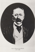 Jerusalem - JCA's (Emika) "Conquest of the Desert" exhibition at ICC Jerusalem. In the picture: Portrait of Baron de Hirsch.