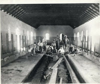 Mikv'e Israel - Construction of a cow barn.