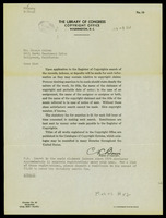 Correspondence: The Library of Congress - Joseph Achron. 1941.