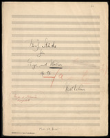 5 Stucke. Op. 15a (manuscript). 1923.