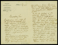 Brief von Herrn Klaar an Gustav Landauer.
