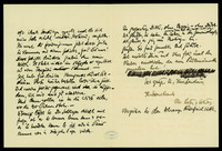 Brief von Else Lasker-Schüler an Gustav Landauer.