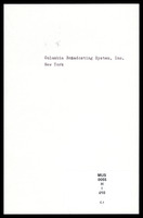 Correspondence: Paul Ben-Haim - Columbia Broadcasting System, Inc. (manuscript).