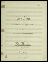10 Lieder. Op. 4 (manuscript). 1916-1918.