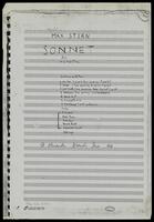 Sonnet for Orchestra (manuscript) / Max Stern.