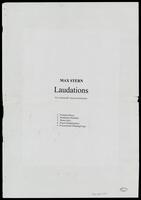 Laudations (manuscript) : For violoncello, bassoon and piano / Max Stern.