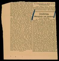 Frühe Zeitungsartikel I.