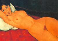 Nude with a White Coushion.