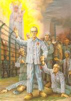 Ölgemälde des polnischen akad. Malers Jan Molga Kapelle der Gedenkstätte Mauthausen – הספרייה הלאומית