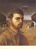 Self-portrait in camp.