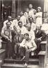 The painter Marc Chagall (front row, first from right) with teachers and children at the children's colony Malakhovka, near Moscow, 1923 – הספרייה הלאומית