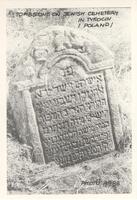 Tombstone on Jewish cemetery in Tykocin /Poland/.