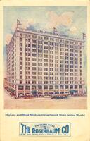 Highest and most modern department store in the world. The store ahead. The Rosenbaum Co. D. H. Trading Stamps in addition to Best Values – הספרייה הלאומית