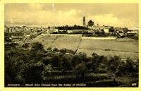 Mount Zion from the Valley of Hinnom, Jerusalem (Eretz Israel - Palestine) – הספרייה הלאומית