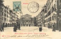 Modena Nuova Piazza della Liberia - Templo Israelitico.