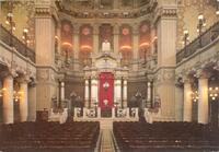 Inside view of the synagogue in Rome.