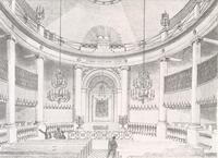 Interior the Stadttempel, Vienna (Austria-Hungary).