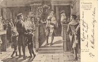 Chanucca Anzünden der Lichter in der Synagoge – הספרייה הלאומית
