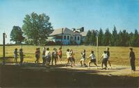 Volleyball game in B'nai B'rith camp.