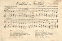 A song for Sabbath and holidays by Malvine Grünwald.