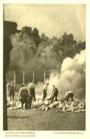 Auschwitz-Birkenau - Cremation of corpses on pyres.