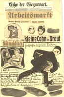 [A hand-made postcard with Newspaper cuttings].
