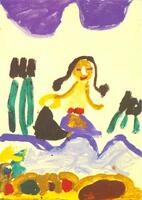 [Pharaoh's daughter at the Nile].
