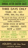 Annual After Easter Sale.
