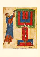 Bible and Prayer Book. Aaron the High Priest filling the Menorah.