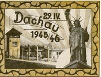 Gedenkkarte zum Tag der Befreiung des KZ. Dachau29. April 1945.