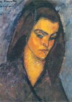 Young Woman with Black Hair.