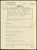 Applicant: Horowitz, Jakob Isak; born 1886 in Ryglice; married.