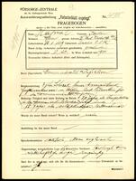 Applicant: Hajnal, Isidor; born 18.1.1889 in Čáčov (Senica, Slovakia); divorced.