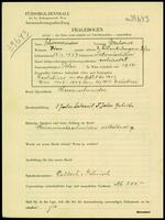 Applicant: Schimmermann, Bernhard; born 18.8.1887 in Sztemischitzer; married.