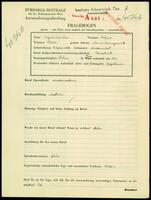 Applicant: Markus, Regine; born 9.4.1888 in Murska Sobota (Slovenia); widowed.
