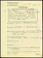Applicant: Berger, Bertha; born 19.10.1886 in Starogard Gdański (Poland); widowed.
