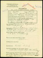Applicant: Gross, Arnold; born 25.8.1879 in Chisten, Böhmen; married.