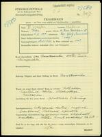 Applicant: Siegler, Helene; born 15.5.1897 in Nové Mesto nad Váhom (Slovakia); single.