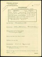 Applicant: Kovács, Eugen; born 22.2.1869 in Szombathely (Hungary); married.