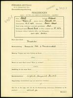 Applicant: Feldt, Alfred; born 23.1.1914 in Berlin-chazl; single.