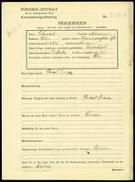 Applicant: Scheursch, Anzman; born 20.2.1872 in Narajow (Ukraine); widowed.