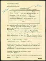 Applicant: Weiner, Paul; born 1.2.1885 in Vienna (Austria); married.